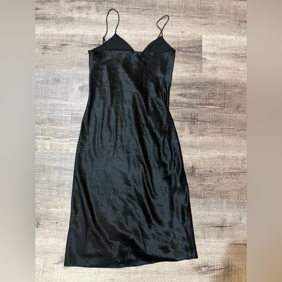 CAMI NYC Cressida Button-Front Silk Slip Dress in Black - Picture 5 of 9